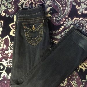 True religion boot cut jeans dark wash